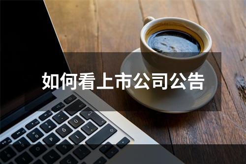 如何看上市公司公告