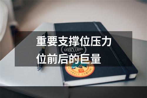 重要支撑位压力位前后的巨量