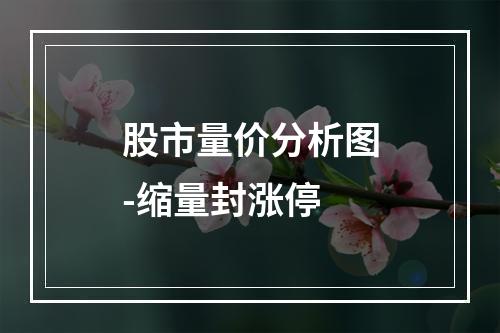 股市量价分析图-缩量封涨停