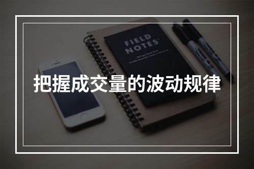 把握成交量的波动规律