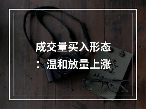 成交量买入形态：温和放量上涨