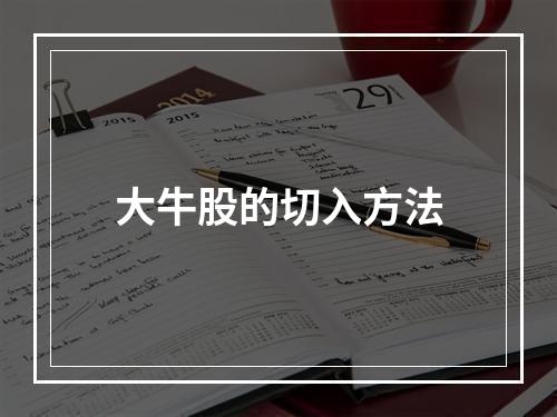 大牛股的切入方法