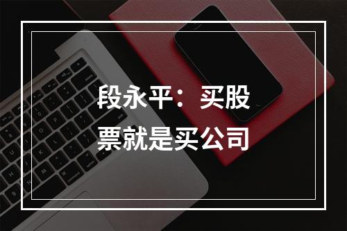 段永平：买股票就是买公司
