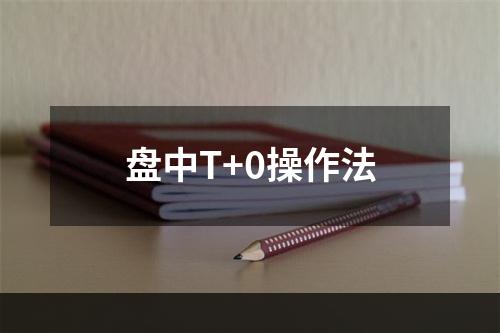 盘中T+0操作法