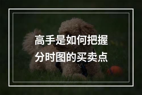 高手是如何把握分时图的买卖点