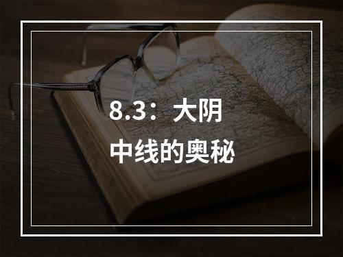 8.3：大阴中线的奥秘