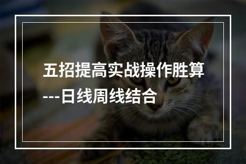 五招提高实战操作胜算---日线周线结合