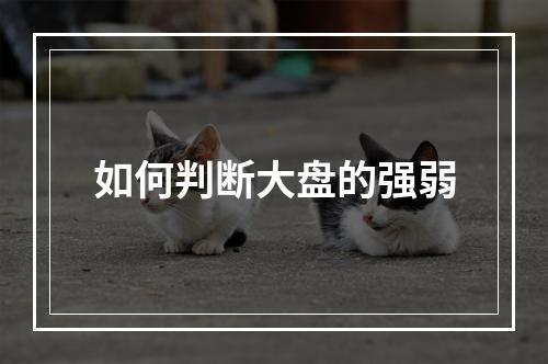 如何判断大盘的强弱
