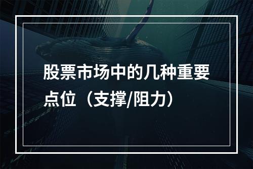 股票市场中的几种重要点位（支撑/阻力）