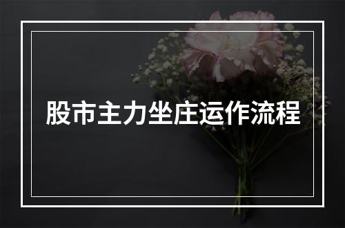 股市主力坐庄运作流程