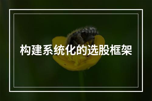 构建系统化的选股框架