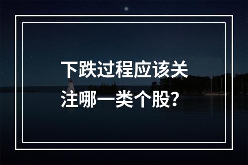 下跌过程应该关注哪一类个股？
