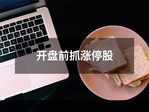 开盘前抓涨停股