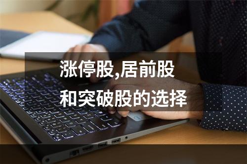 涨停股,居前股和突破股的选择