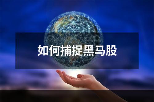 如何捕捉黑马股