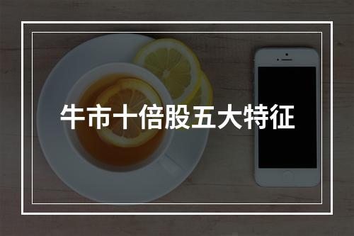 牛市十倍股五大特征