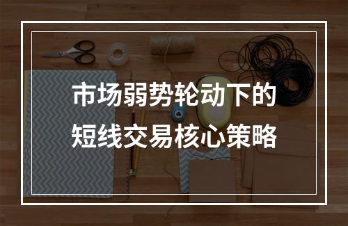 市场弱势轮动下的短线交易核心策略