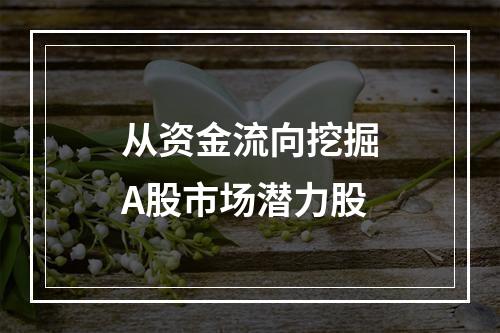 从资金流向挖掘A股市场潜力股