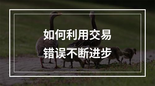 如何利用交易错误不断进步