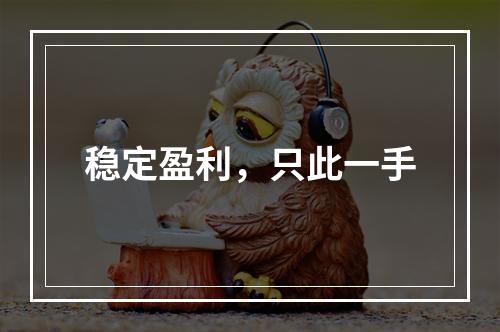 稳定盈利，只此一手