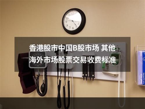 香港股市中国B股市场 其他海外市场股票交易收费标准