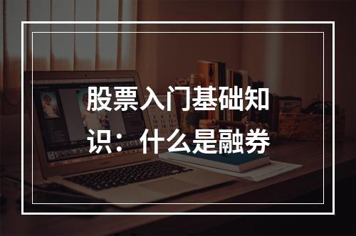 股票入门基础知识：什么是融券