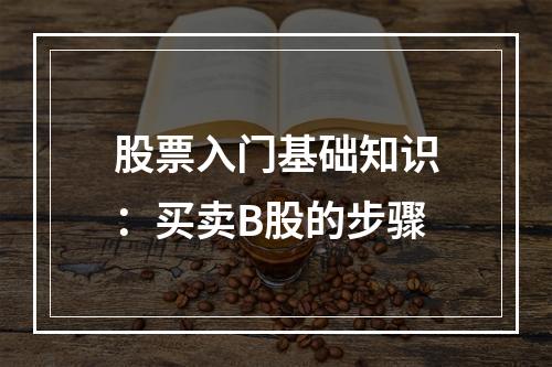 股票入门基础知识：买卖B股的步骤