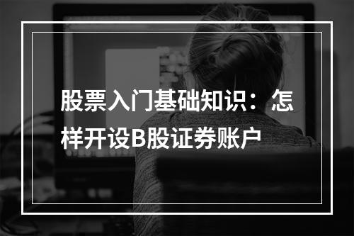 股票入门基础知识：怎样开设B股证券账户