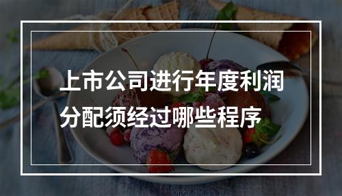 上市公司进行年度利润分配须经过哪些程序