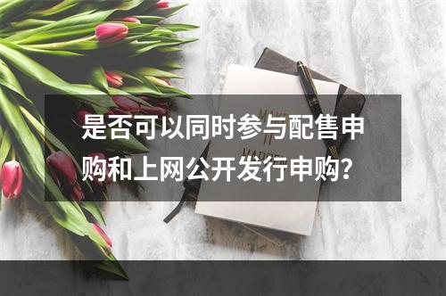 是否可以同时参与配售申购和上网公开发行申购？