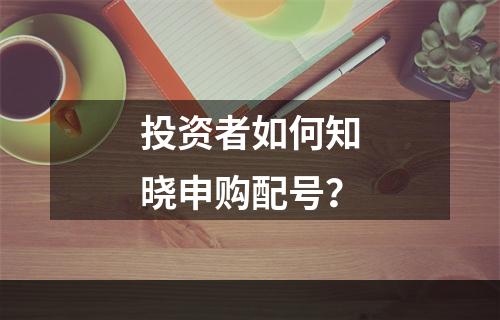 投资者如何知晓申购配号？