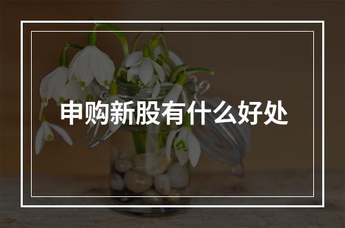 申购新股有什么好处