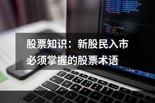 股票知识：新股民入市必须掌握的股票术语