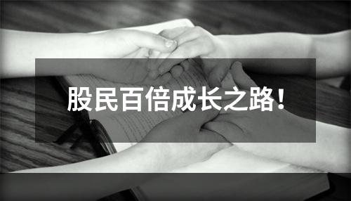 股民百倍成长之路！