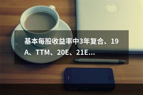 基本每股收益率中3年复合、19A、TTM、20E、21E、22E是什么意思