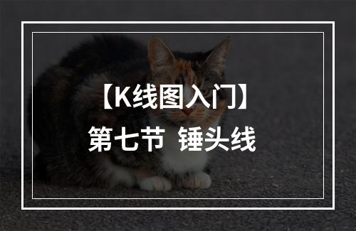 【K线图入门】 第七节  锤头线